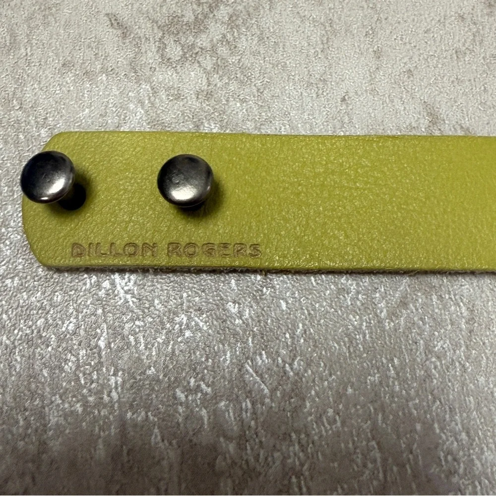 Dillon Rogers Be Happy leather bracelet